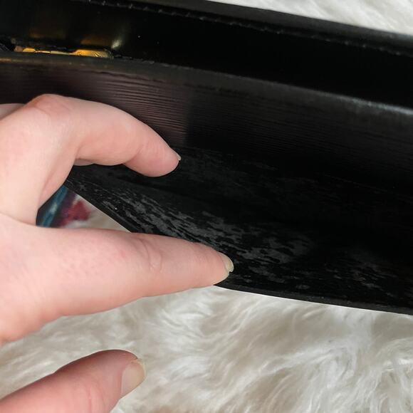 Louis Vuitton Pochette Homme Epi Black Leather Clutch Vintage Pouch Bag - Picture 10 of 14